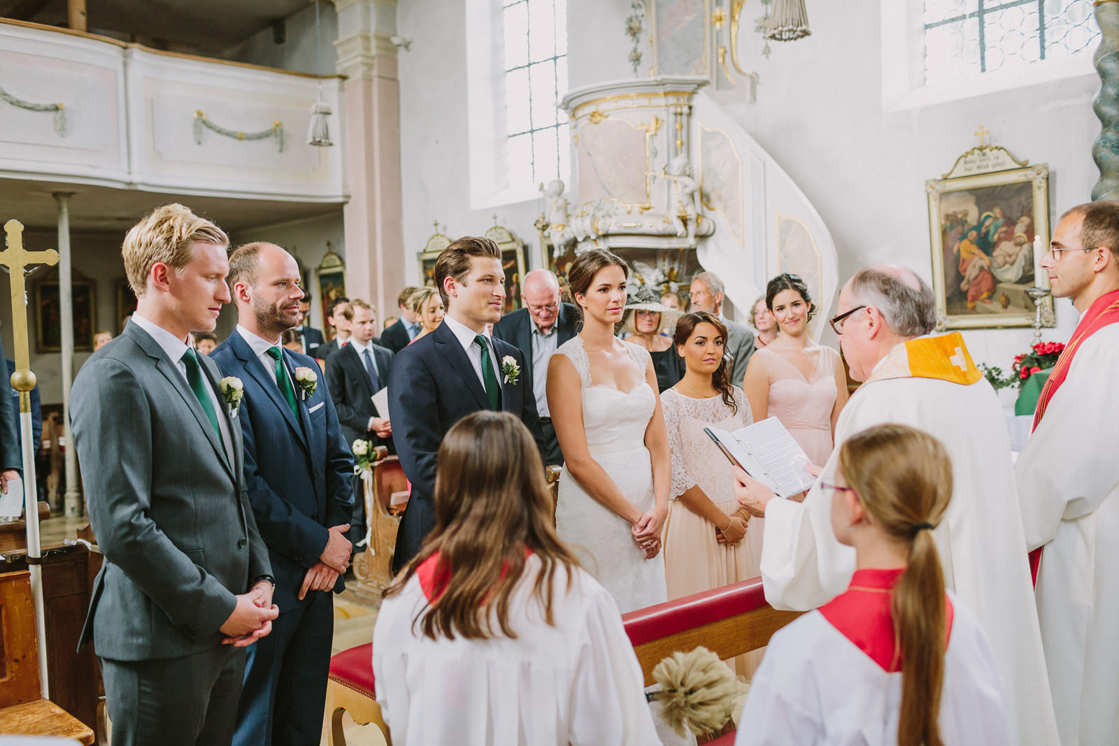 traditional church wedding ceremony in germany