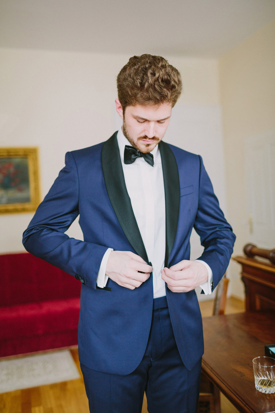 elegant groom wedding tux