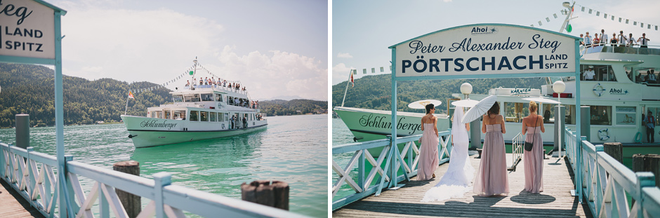 Civil wedding on the boat Wörthersee